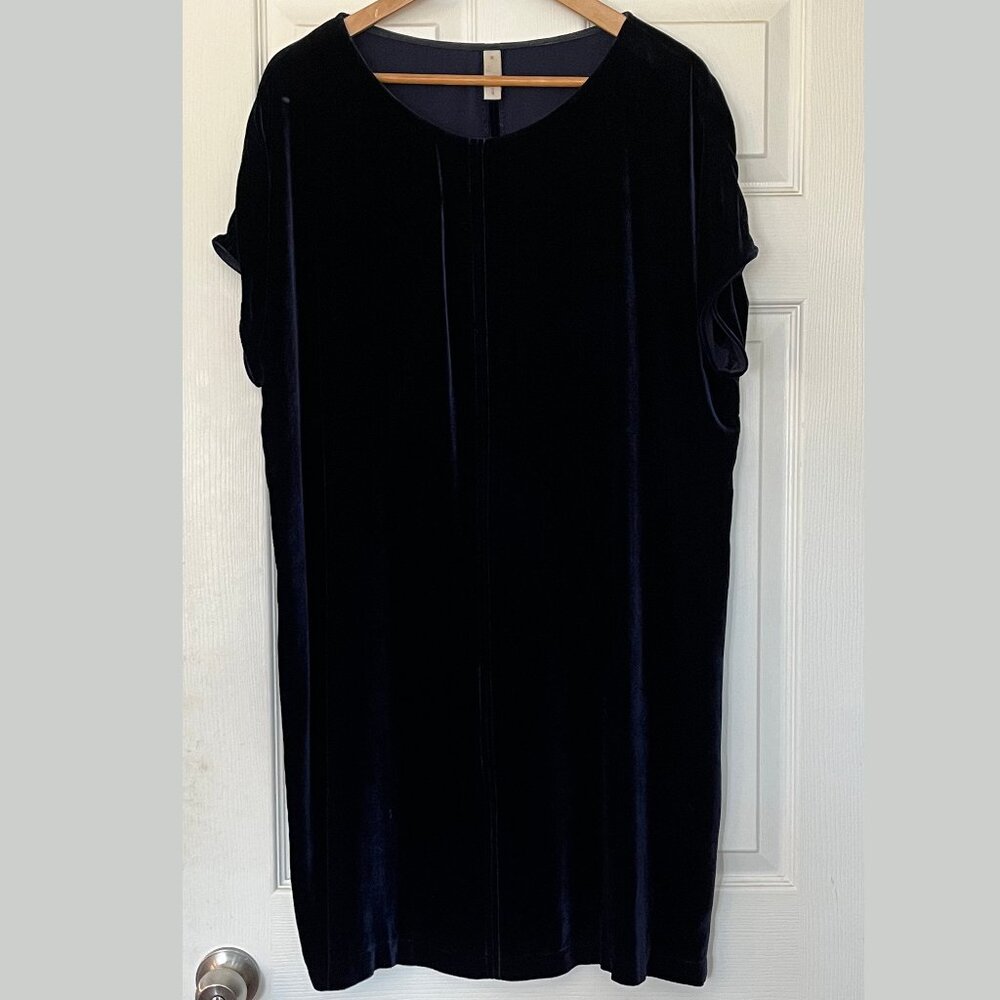 fourtwelve Blue Black Velvet Dress | M